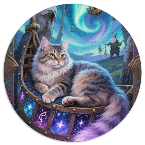 Norwegische Waldkatte 1000 Teile Jigsaw Puzzles Impossible Spiel Farbenfrohes Für Erwachsene Und Kinder 1000pcs (67.5x67.5cm) von BZZOLASP