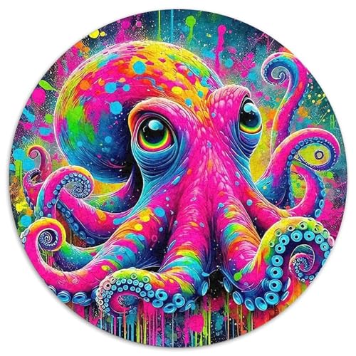 Octopus 1000 Teile Octopus Puzzles-Geschenk Farbenfrohes Clever Rätsel Für Erwachsene Und Kinder 1000pcs (67.5x67.5cm) von BZZOLASP