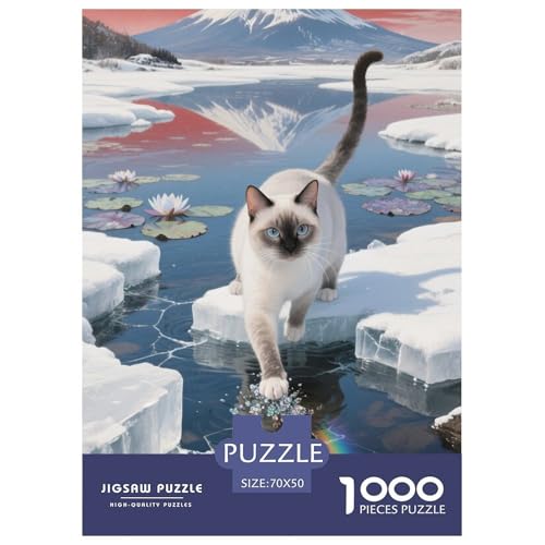Orientalische Kurzhaare 1000 Teile Tier Jigsaw Puzzles Impossible Game Clever Rätsel Für Erwachsene Und Kinder 70x50cm/1000pcs von BZZOLASP