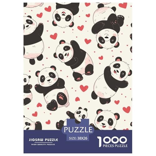 Panda 1000 Teile Puzzle Für Erwachsene Clever Rätsel Farbenfrohes Für Erwachsene Und Kinder 38x26cm/1000pcs von BZZOLASP