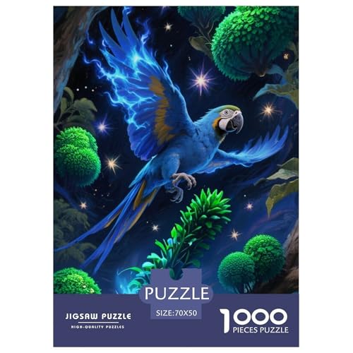 Papagei 1000 Teile Jigsaw Puzzles Farbenfrohes Clever Rätsel Für Erwachsene Und Kinder 70x50cm/1000pcs von BZZOLASP