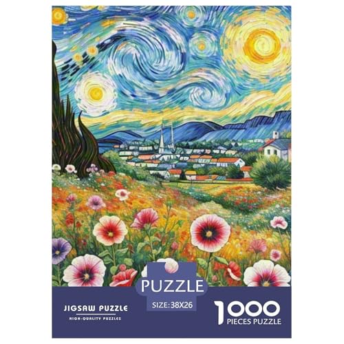 Petunia 1000 Teile Landschaft Puzzles-Geschenk Farbenfrohes Clever Rätsel Für Erwachsene Und Kinder 38x26cm/1000pcs von BZZOLASP