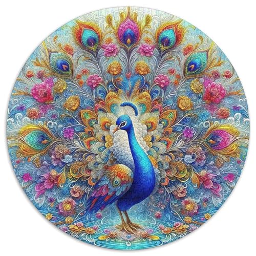 Pfauen 1000 Stück Pfauen Herausforderndes Puzzle Impossible Game Clever Rätsel Für Erwachsene Und Kinder 1000pcs (67.5x67.5cm) von BZZOLASP