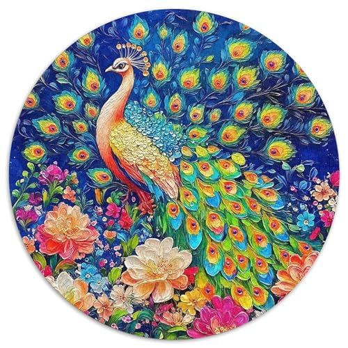 Pfauen 1000 Teile Pfauen Puzzles-Geschenk Impossible Game Clever Rätsel Für Erwachsene Und Kinder 1000pcs (67.5x67.5cm) von BZZOLASP