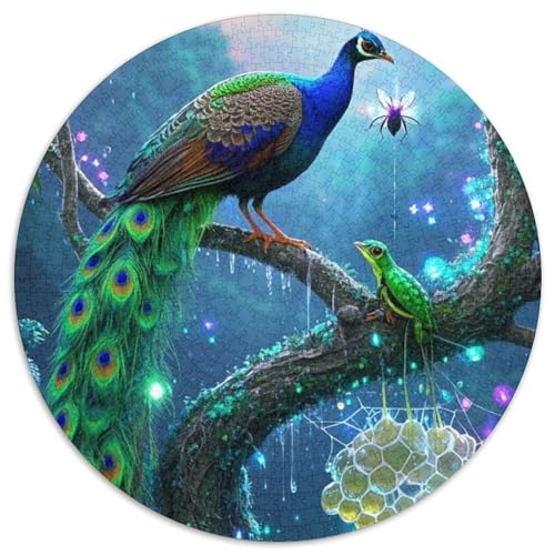 Pfauen 1000 Teile Puzzles-Geschenk Impossible Spiel Farbenfrohes Für Erwachsene Und Kinder 1000pcs (67.5x67.5cm) von BZZOLASP