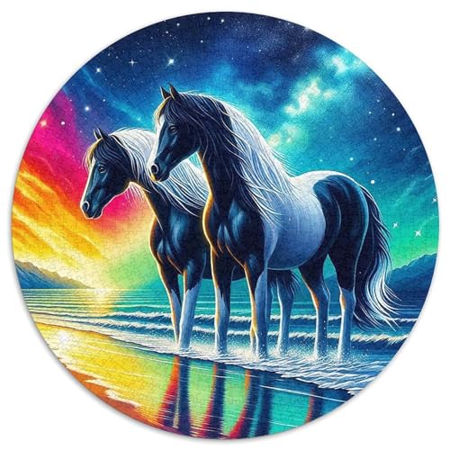 Pferd 1000 Stück Pferd Challenge Puzzle Impossible Game Clever Rätsel Für Erwachsene Und Kinder 1000pcs (67.5x67.5cm) von BZZOLASP