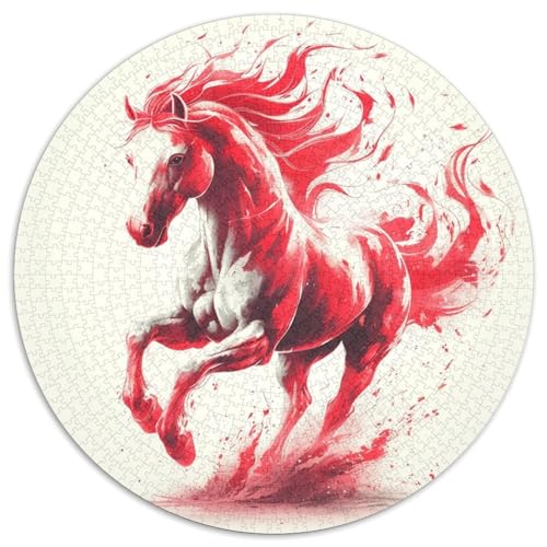 Pferd 1000 Teile Puzzles-Geschenk Impossible Spiel Farbenfrohes Für Erwachsene Und Kinder 1000pcs (67.5x67.5cm) von BZZOLASP