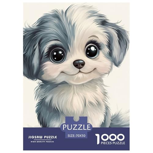 Poodle 1000 Teile Puzzle Für Erwachsene Impossible Spiel Farbenfrohes Für Erwachsene Und Kinder 70x50cm/1000pcs von BZZOLASP