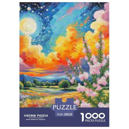 Prickly Pflaume 1000 Teile Landschaft Puzzle Für Erwachsene Impossible Spiel Clever Rätsel Für Erwachsene Und Kinder 38x26cm/1000pcs von BZZOLASP