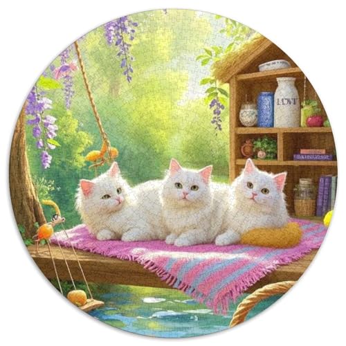 Ragdoll 1000 Teile Kreisförmiges Puzzle Clever Rätsel Für Erwachsene Und Kinder 1000pcs (67.5x67.5cm) von BZZOLASP