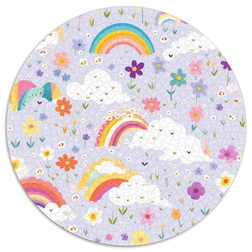 Regenbogen 1000 Stück Jigsaw Puzzles Farbenfrohes Clever Rätsel Für Erwachsene Und Kinder 1000pcs (67.5x67.5cm) von BZZOLASP