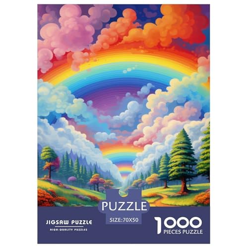 Regenbogen 1000 Teile Animation Puzzles-Geschenk Farbenfrohes Clever Rätsel Für Erwachsene Und Kinder 70x50cm/1000pcs von BZZOLASP