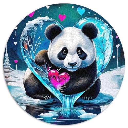 Riesenpanda 1000 Teile Riesenpanda Kreisförmiges Puzzle Farbenfrohes Clever Rätsel Für Erwachsene Und Kinder 1000pcs (67.5x67.5cm) von BZZOLASP