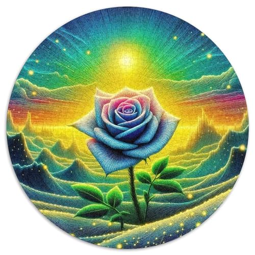 Rose 1000 Stück Rose Kreisförmiges Puzzle Farbenfrohes Für Erwachsene Und Kinder 1000pcs (67.5x67.5cm) von BZZOLASP