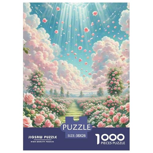 Rose 1000 Stücke Landschaft Herausforderndes Puzzle Farbenfrohes Für Erwachsene Und Kinder 38x26cm/1000pcs von BZZOLASP