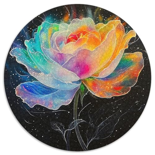 Rose 1000 Teile Rose Kreisförmiges Puzzle Clever Rätsel Für Erwachsene Und Kinder 1000pcs (67.5x67.5cm) von BZZOLASP