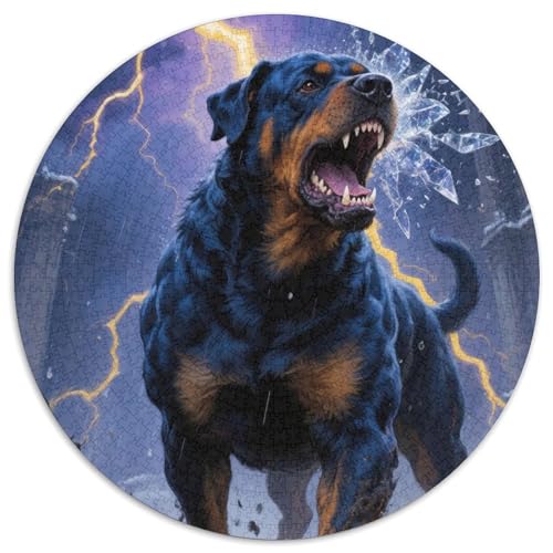Rottweiler 1000 Stück Haustier Herausforderndes Puzzle Farbenfrohes Für Erwachsene Und Kinder 1000pcs (67.5x67.5cm) von BZZOLASP