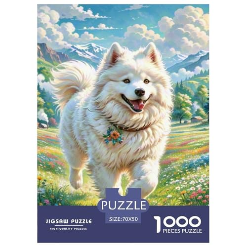 Samoyed Hund 1000 Teile Tiere Herausforderndes Puzzle Farbenfrohes Farbenfrohes Für Erwachsene Und Kinder 70x50cm/1000pcs Samoyed Hund 1000 Teile Tiere Herausforderndes Puzzle Farbenfrohes Farbenfrohes Für Erwachsene Und Kinder 70x50cm/1000pcs von BZZOLASP