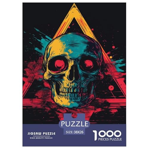Schädel 1000 Teile Puzzles-Geschenk Clever Rätsel Für Erwachsene Und Kinder 38x26cm/1000pcs von BZZOLASP