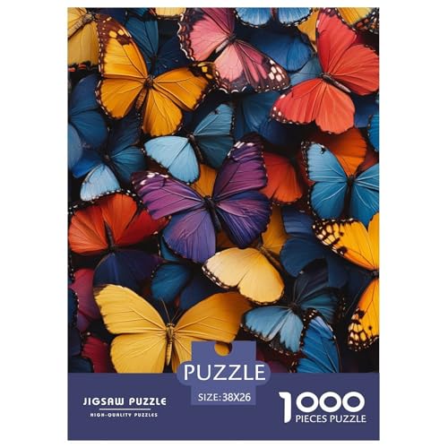 Schmetterling 1000 Teile Animation Jigsaw Puzzles Impossible Game Farbenfrohes Für Erwachsene Und Kinder 38x26cm/1000pcs von BZZOLASP