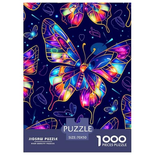Schmetterling 1000 Teile Challenge Puzzle Clever Rätsel Clever Rätsel Für Erwachsene Und Kinder 70x50cm/1000pcs von BZZOLASP