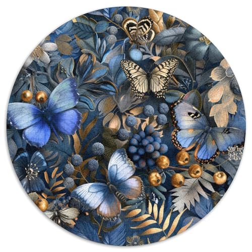 Schmetterling 1000 Teile Kreisförmiges Puzzle Impossible Spiel Clever Rätsel Für Erwachsene Und Kinder 1000pcs (67.5x67.5cm) von BZZOLASP