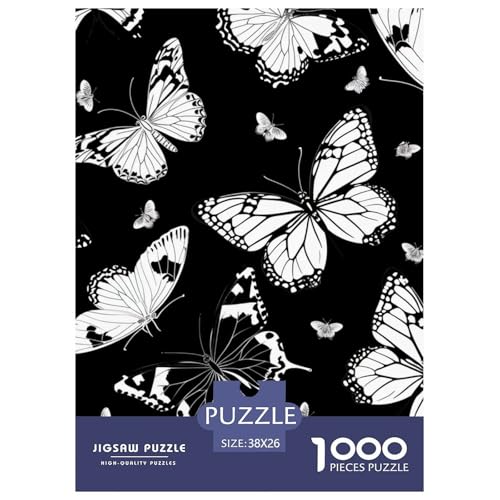 Schmetterling 1000 Teile Papiernes Puzzle Impossible Spiel Farbenfrohes Für Erwachsene Und Kinder 38x26cm/1000pcs von BZZOLASP