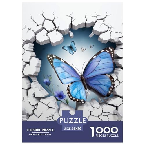 Schmetterling 1000 Teile Puzzle Für Erwachsene Clever Rätsel Clever Rätsel Für Erwachsene Und Kinder 38x26cm/1000pcs von BZZOLASP