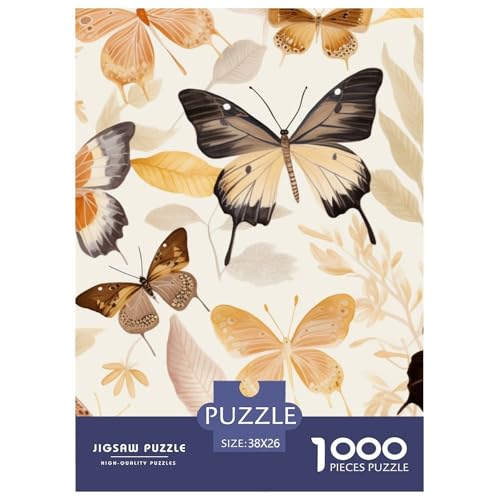 Schmetterling 1000 Teile Puzzle Für Erwachsene Impossible Spiel Farbenfrohes Für Erwachsene Und Kinder 38x26cm/1000pcs von BZZOLASP