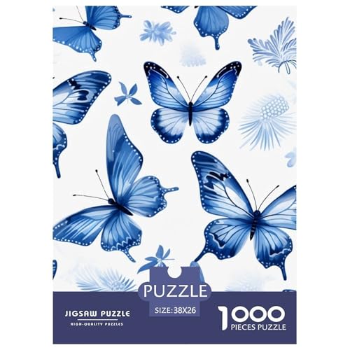 Schmetterling 1000 Teile Puzzles-Geschenk Farbenfrohes Clever Rätsel Für Erwachsene Und Kinder 38x26cm/1000pcs von BZZOLASP