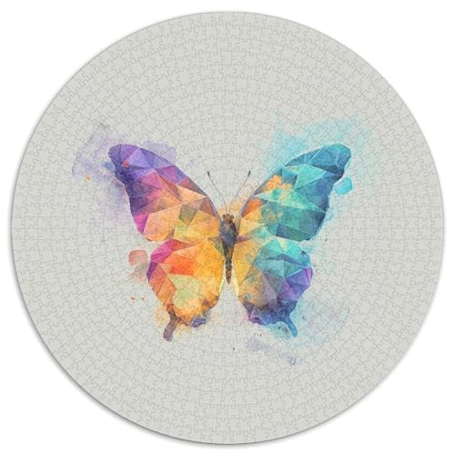 Schmetterling 1000 Teile Puzzles-Geschenk Impossible Spiel Farbenfrohes Für Erwachsene Und Kinder 1000pcs (67.5x67.5cm) von BZZOLASP