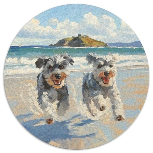 Schnauzer 1000 Stück Animation Challenge Puzzle Farbenfrohes Clever Rätsel Für Erwachsene Und Kinder 1000pcs (67.5x67.5cm) von BZZOLASP