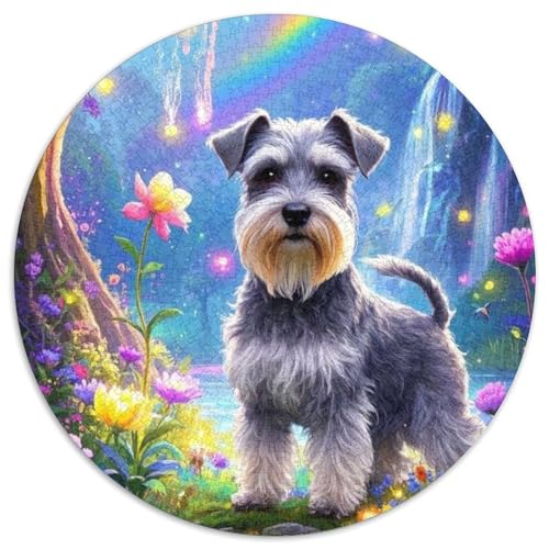 Schnauzer 1000 Stück Jigsaw Puzzles Clever Rätsel Farbenfrohes Für Erwachsene Und Kinder 1000pcs (67.5x67.5cm) von BZZOLASP