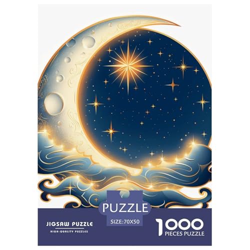 Schöner Mond 1000 Teile Herausforderndes Puzzle Farbenfrohes Farbenfrohes Für Erwachsene Und Kinder 70x50cm/1000pcs Schöner Mond 1000 Teile Herausforderndes Puzzle Farbenfrohes Farbenfrohes Für Erwachsene Und Kinder 70x50cm/1000pcs von BZZOLASP