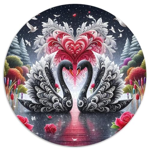 Schwan 1000 Stück Schwan Jigsaw Puzzles Clever Rätsel Farbenfrohes Für Erwachsene Und Kinder 1000pcs (67.5x67.5cm) von BZZOLASP