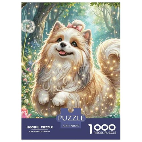 Shih Tzu 1000 Teile Tiere Herausforderndes Puzzle Farbenfrohes Farbenfrohes Für Erwachsene Und Kinder 70x50cm/1000pcs von BZZOLASP