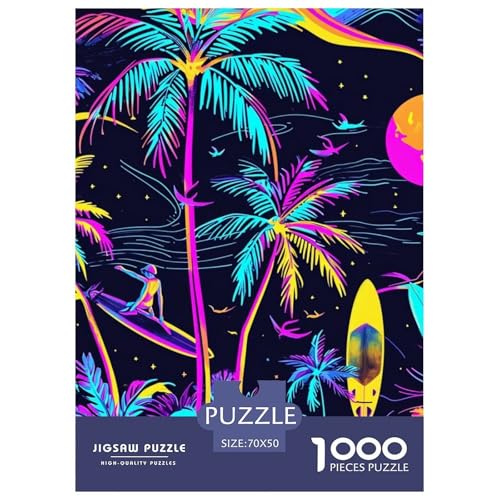 Sommerferien 1000 Teile Papiernes Puzzle Impossible Spiel Farbenfrohes Für Erwachsene Und Kinder 70x50cm/1000pcs von BZZOLASP