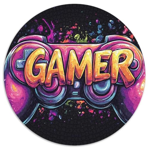 Spieler 1000 Stück Kreisförmiges Puzzle Farbenfrohes Für Erwachsene Und Kinder 1000pcs (67.5x67.5cm) von BZZOLASP