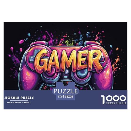 Spieler 1000 Stücke Challenge Puzzle Farbenfrohes Clever Rätsel Für Erwachsene Und Kinder 38x26cm/1000pcs von BZZOLASP