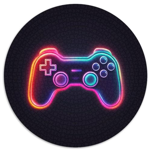 Spieler Gaming 1000 Stück Spielpad Kreisförmiges Puzzle Farbenfrohes Für Erwachsene Und Kinder 1000pcs (67.5x67.5cm) von BZZOLASP