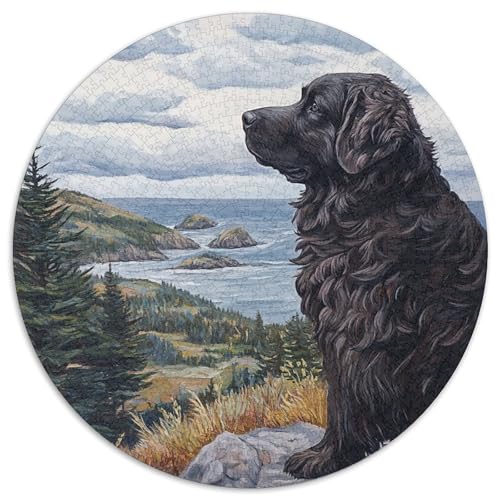 St. Bernard 1000 Teile Animation Kreisförmiges Puzzle Impossible Spiel Farbenfrohes Für Erwachsene Und Kinder 1000pcs (67.5x67.5cm) von BZZOLASP