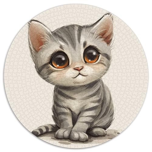 Tabby 1000 Teile Jigsaw Puzzles Impossible Spiel Farbenfrohes Für Erwachsene Und Kinder 1000pcs (67.5x67.5cm) von BZZOLASP