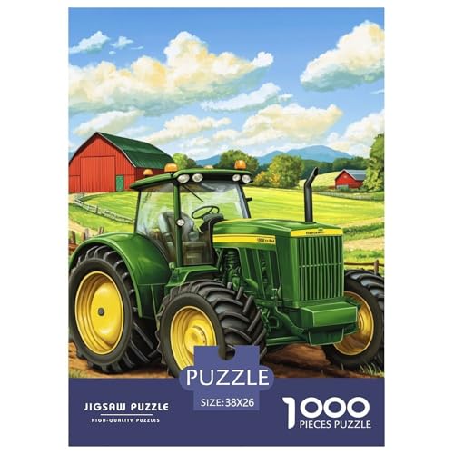 Traktor 1000 Teile Papiernes Puzzle Impossible Spiel Farbenfrohes Für Erwachsene Und Kinder 38x26cm/1000pcs von BZZOLASP