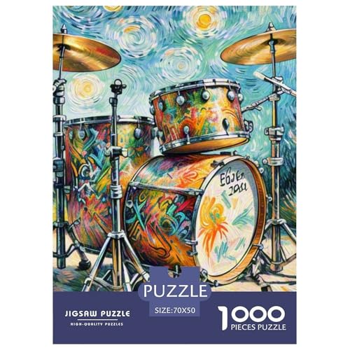 Trommel Set 1000 Stücke Musikinstrument Herausforderndes Puzzle Farbenfrohes Für Erwachsene Und Kinder 70x50cm/1000pcs von BZZOLASP