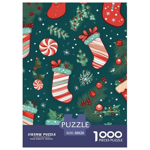 Weihnachtssocken 1000 Teile Puzzle Für Erwachsene Impossible Spiel Farbenfrohes Für Erwachsene Und Kinder 38x26cm/1000pcs Weihnachtssocken 1000 Teile Puzzle Für Erwachsene Impossible Spiel Farbenfrohes Für Erwachsene Und Kinder 38x26cm/1000pcs von BZZOLASP