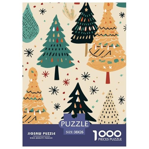 Weihnachtstheme niedliche Muster 1000 Teile Challenge Puzzle Clever Rätsel Clever Rätsel Für Erwachsene Und Kinder 38x26cm/1000pcs von BZZOLASP