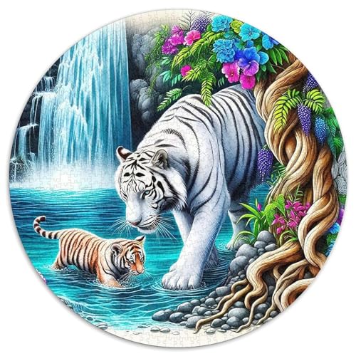 Weißer Tiger 1000 Stück Weißer Tiger Challenge Puzzle Impossible Game Farbenfrohes Für Erwachsene Und Kinder 1000pcs (67.5x67.5cm) von BZZOLASP