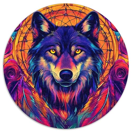 Wolf 1000 Stück Wildtiere Puzzle Für Erwachsene Farbenfrohes Für Erwachsene Und Kinder 1000pcs (67.5x67.5cm) von BZZOLASP