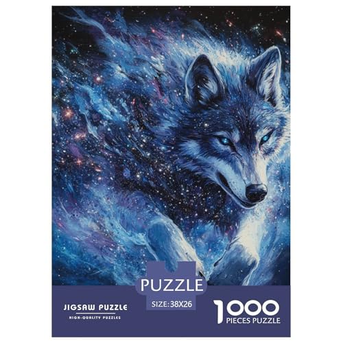 Wolf 1000 Teile Animation Puzzle Für Erwachsene Impossible Game Farbenfrohes Für Erwachsene Und Kinder 38x26cm/1000pcs von BZZOLASP