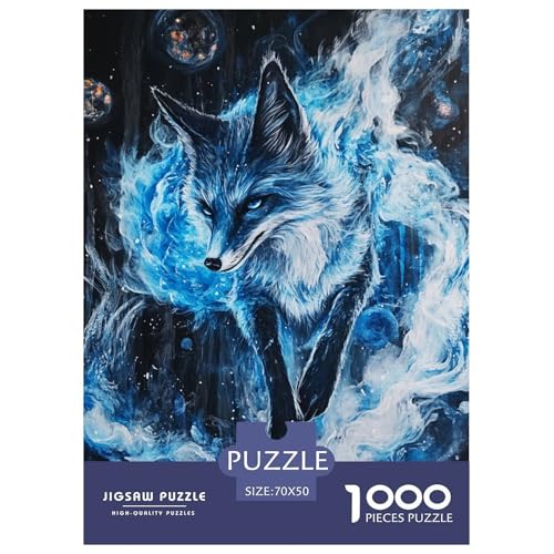 Wolf 1000 Teile Challenge Puzzle Impossible Spiel Farbenfrohes Für Erwachsene Und Kinder 70x50cm/1000pcs von BZZOLASP
